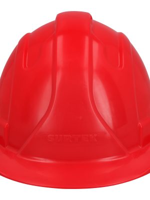 CASR - Casco de seguridad con ajuste de intervalos de 4 puntos, color rojo Surtek
