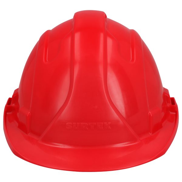CASR - Casco de seguridad con ajuste de intervalos de 4 puntos, color rojo Surtek