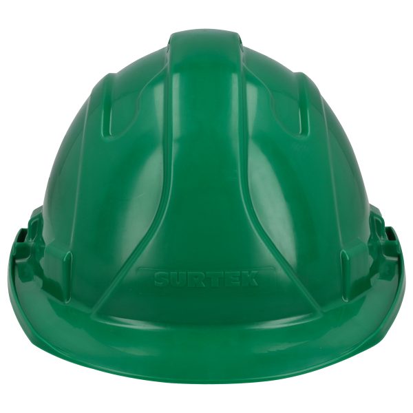 CASV - Casco de seguridad con ajuste de intervalos de 4 puntos, color verde Surtek