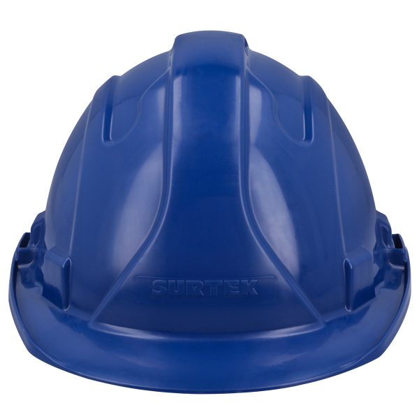 CASZ - Casco de seguridad con ajuste de intervalos de 4 puntos, color azul Surtek