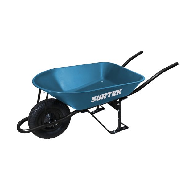 CAT502 - Carretilla reforzada con bastidor metálico 5 Ft3 llanta neumática de 2 capas Surtek