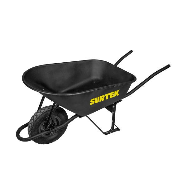 CAT80X - Carretilla reforzada con bastidor metálico 8 Ft3 llanta imponchable de poliuretano Surtek