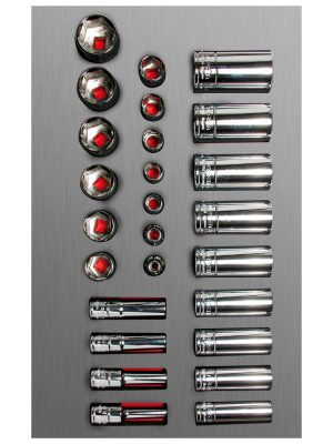 CH106L - Juego de dados cortos y largos cuadro de 3/8" en pulgadas 26 piezas, CH106L-C Urrea