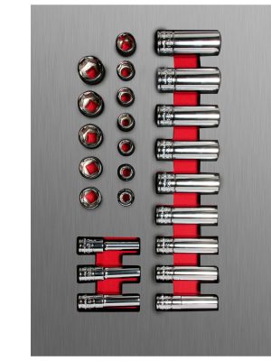 CH107L - Juego de dados cortos y largos cuadro de 3/8" métricos 24 piezas, CH107L-C Urrea