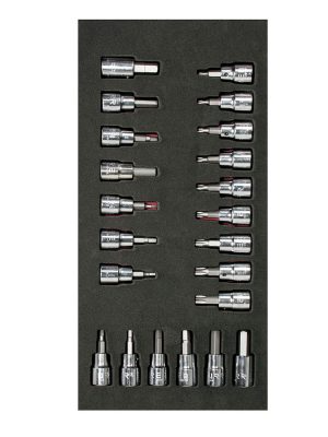 CH108 - Juego de dados cuadro de 3/8" varias puntas 22 piezas, CH108-C Urrea