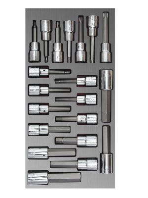 CH110L - Juego de dados cuadro de 3/8" varias puntas 20 piezas, CH110L-C Urrea