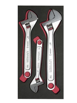 CH111.jpg CH111 - Juego de llaves ajustables cromadas 3 piezas, CH111-C Urrea