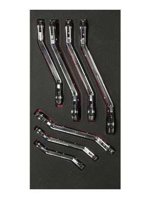 CH113.jpg CH113 - Juego de llaves de matraca acodadas métricas 7 piezas, CH113-C Urrea