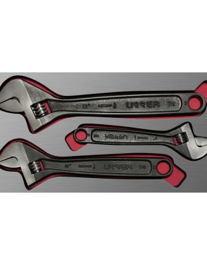 CH114L - Juego de llaves ajustables fosfatizadas con cubierta laminada 3 piezas, CH114L-C Urrea