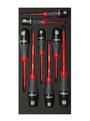 CH119.jpg CH119 - Juego de destornilladores con mango trimaterial 1000 V, varias puntas 8 piezas, CH119-C Urrea