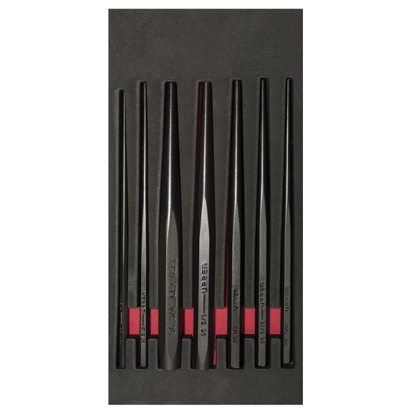 CH124.jpg CH124 - Juego de punzones guía botador largo 7 piezas, CH124-C Urrea