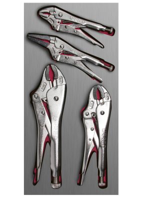 CH127L - Juego de pinzas de presión 4 piezas, charola CH127L-C Urrea