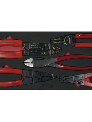 CH130 - Juego de pinzas pela cable 5 piezas, charola CH130-C Urrea