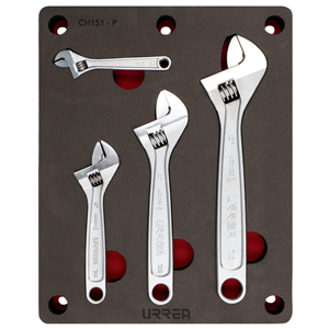 CH151P - Juego de llaves ajustables 4 piezas, CH151P-C Urrea