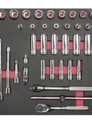 CH202.jpg CH202 - Juego de dados cortos,largos y accesorios cuadro de 3/8" métricos 35 piezas, CH202-C Urrea