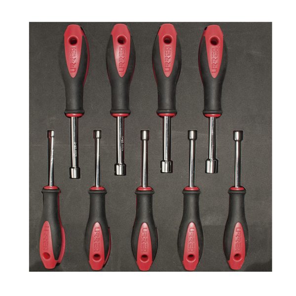 CH210 - Juego de destornilladores con mango bimaterial de caja métricos 9 piezas, CH210-C Urrea