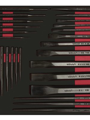 CH211 - Juego de cinceles, puntos y botadores 26 piezas, CH211-C Urrea