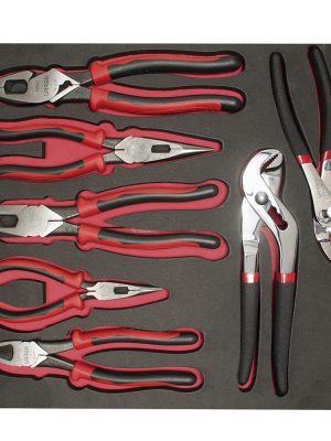 CH212 - Juego de pinzas bimaterial 7 piezas, charola CH212-C Urrea