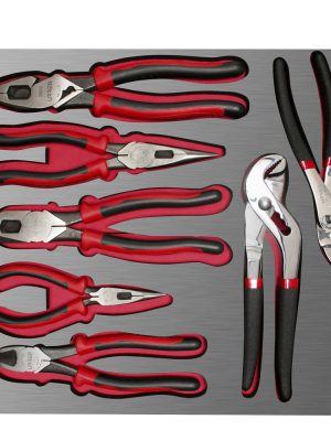 CH212L - Juego de pinzas bimaterial 7 piezas, charola CH212L-C Urrea