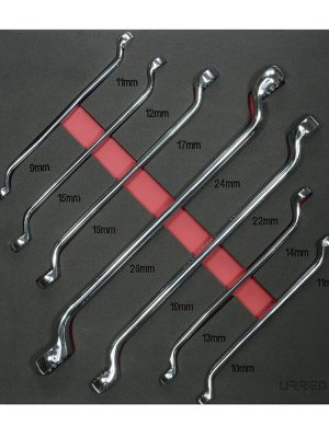 CH214.jpg CH214 - Juego de llaves de estrías 45° métricas 7 piezas, CH214-C Urrea