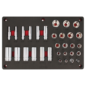 CH231P - Juego de dados en pulgadas cuadro de 1/2" 32 piezas, CH231P-C Urrea