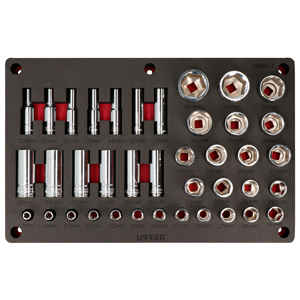 CH232P - Juego de dados métricos cuadro de 1/2" 39 piezas, CH232P-C Urrea