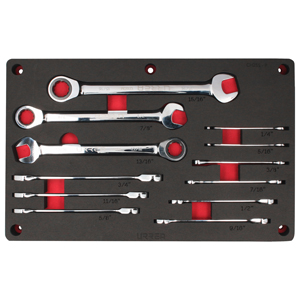CH255P - Juego de llaves combinadas pulido espejo de matraca en pulgadas 12 piezas, CH255P-C Urrea