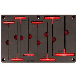 CH272P - Juego de llaves hexagonales tipo "T" en pulgadas 8 piezas, CH272P-C Urrea