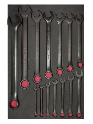 CH305.jpg CH305 - Juego de llaves combinadas fosfatizadas en pulgadas 14 piezas, CH303-C Urrea