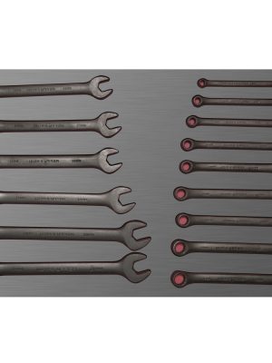 CH306L.jpg CH306L - Juego de llaves combinadas fosfatizadas métricas 15 piezas, CH306L-C Urrea