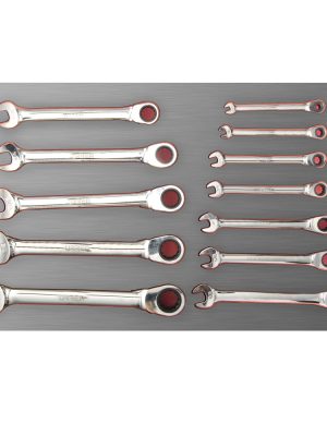 CH312L.jpg CH312L - Juego de llaves combinadas de matraca en pulgadas 12 piezas, CH312L-C Urrea