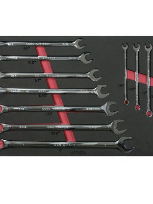 CH314.jpg CH314 - Juego de llaves combinadas extra largas en pulgadas 11 piezas, CH314-C Urrea