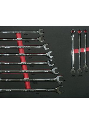 CH316.jpg CH316 - Juego de llaves combinadas extra largas métricas 12 piezas, CH316-C Urrea