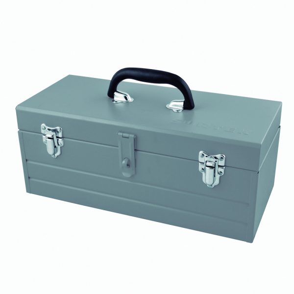 CM20G - Caja portaherramientas metálica color gris con charola 19" x 7" x 6" Surtek