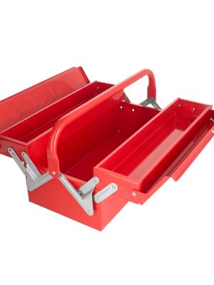 CMA1 - Caja portaherramientas metálica tipo acordeón roja 7" x 16" x 6" Urrea