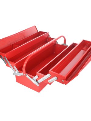 CMA3 - Caja portaherramientas metálica tipo acordeón roja 7" x 21" x 8" Urrea