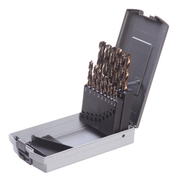 CO5115 - Juego de brocas con cobalto de acero de alta velocidad zanco recto, 15 piezas Urrea