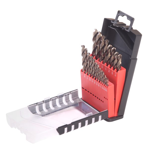 CO5121 - Juego de brocas con cobalto de acero de alta velocidad zanco recto, 21 piezas Urrea