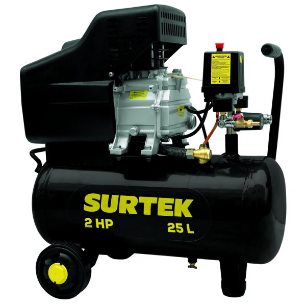 COMP425B - Compresor de aire eléctrico lubricado 25L, 2HP, 127V Surtek