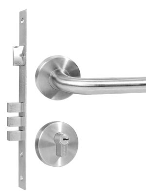 CPF1-5362-US32D.jpg CPF1-5362-US32D - Manija Calabria para entrada función doble, mecanismo embutir, en caja Proforza