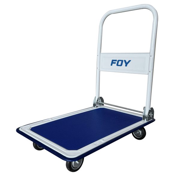 CPLF15.jpg CPLF15 - Carro plataforma con maneral retráctil 72.5 cm x 47.5 cm, 4", 150 kg Foy