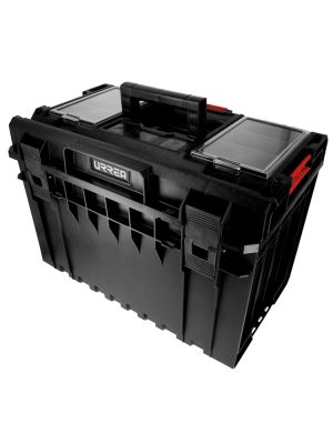 CPM16 - Caja portaherramientas plástica modular con compartimentos color negro 23" x 15" x 16" Urrea