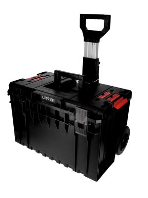 CPR27 - Caja portaherramientas plástica modular con compartimentos color negro 23" x 18" x 27" Urrea