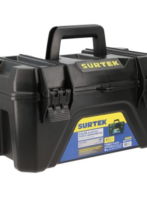 CPS19NP - Caja portaherramientas plásticas con broches plásticos negro19" x 10" Surtek