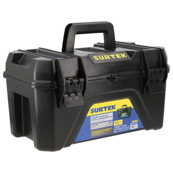 CPS19NP.jpg CPS19NP - Caja portaherramientas plásticas con broches plásticos negro19" x 10" Surtek