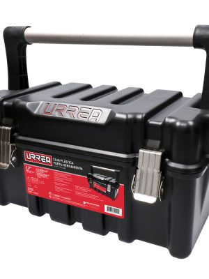 CPU17 - Caja portaherramientas plástica con broches metálicos color negro 17" x 9" x 8" Urrea