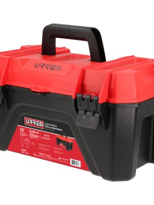 CPU19P - Caja portahta plástic con broches plásticos y charola ngo tapa rja 19"x10" Urrea