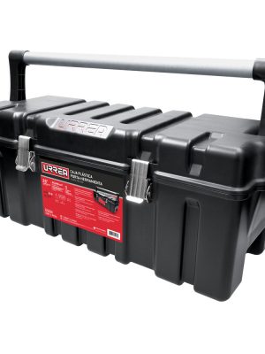CPU26A - Caja portaherramientas plástica con broches metálicos color negro 26" x 10" x 10" Urrea