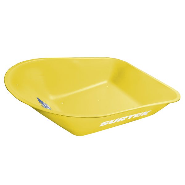 CS45.jpg CS45 - Concha de acero para carretilla herraje tipo americano 4.5 Ft3, amarilla Surtek