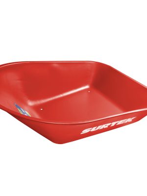 CS60 - Concha de acero para carretilla herraje tipo americano 6 Ft3, roja Surtek